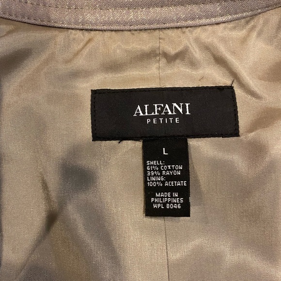 Alfani Double Breasted Military Styled Gold Foil Jacket - Picture 9 of 9